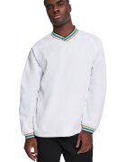 Urban Classics Bluza de trening cu decolteu in V si buzunare laterale - Verde/Alb murdar