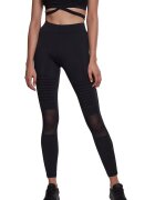 Urban Classics Colanti crop cu segmente din plasa - Negru