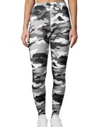 Urban Classics Colanti cu model camuflaj - Alb/Negru/Gri