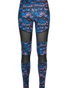 Urban Classics Colanti cu model camuflaj - Negru/Roz/Albastru