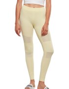 Urban Classics Colanti cu segmente din plasa si talie inalta - Galben/Galben pal