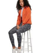 Urban Classics Colanti cu talie inalta si model - Alb/Negru