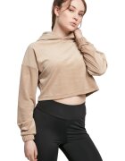 Urban Classics Hanorac crop cu maneci cazute - Maro taupe