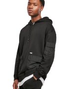 Urban Classics Hanorac din amestec de bumbac cu buzunare cu clapa - Negru