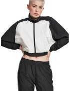 Urban Classics Jacheta crop cu model colorblock - Alb/Negru