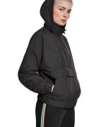 Urban Classics Jacheta cu gluga si fermoar scurt - Negru
