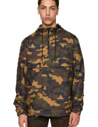 Urban Classics Jacheta cu model si gluga - Galben sofran/Verde feriga