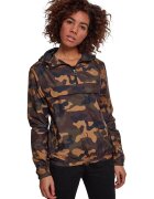 Urban Classics Jacheta fara inchidere cu imprimeu camuflaj - Negru/Portocaliu pal/Verde feriga