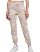 Urban Classics Pantaloni cargo cu imprimeu camuflaj - Maro nisip/Lila
