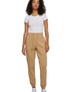 Urban Classics Pantaloni de trening cu snur de ajustare si talie inalta - Maro camel