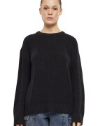 Urban Classics Pulover cu maneci cazute - Negru