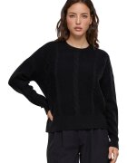 Urban Classics Pulover cu maneci cazute si design cu torsade - Negru melange