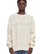 Urban Classics Pulover tricotat supradimensionat - Maro nisip