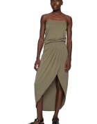 Urban Classics Rochie asimetrica de jerseu - Verde sparanghel