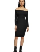 Urban Classics Rochie bodycon cu decolteu pe umar - Negru