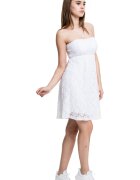 Urban Classics Rochie de dantela cu bretele detasabila - Alb murdar