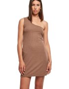 Urban Classics Rochie striata cu decolteu pe un umar - Kaki