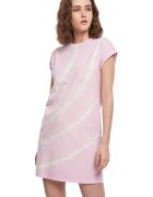Urban Classics Rochie-tricou cu model tie-dye - Alb/Lila