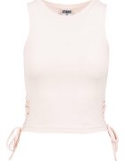 Urban Classics Top cu snururi laterale - Roz pal
