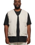 Urban Classics Vesta de bumbac cu buzunare aplicate - Maro nisip