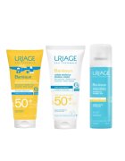 Uriage Set Bariesun Family cu protectie solara SPF 50+ si ingrijire dupa plaja – Lotiune pentru copii 100 ml - Crema minerala 100 ml - Spray dupa soare 150 ml