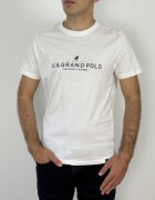 US GRAND POLO EQUIPMENT  APPAREL U.S. Grand POLO Tricou barbati cu imprimeu text - Regular fit - Alb