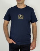 US GRAND POLO EQUIPMENT  APPAREL U.S. Grand POLO Tricou barbati cu logo si imprimeu text pe spate - Regular fit - Bleumarin inchis