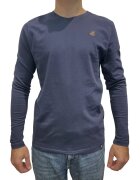 US GRAND POLO EQUIPMENT  APPAREL U.S. Grand POLO Tricou barbati cu maneca lunga si decolteu la baza gatului - Bleumarin inchis -