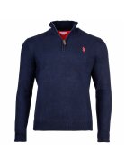US Polo Assn Bluza de trening cu guler inalt - Bleumarin