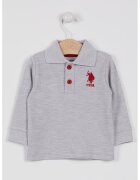 US Polo Assn Bluza polo cu logo - Gri melange