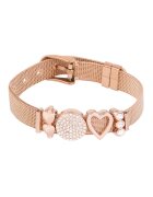 US Polo Assn Bratara cu cristale zirconia si model plasa - Auriu rose