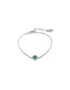 US Polo Assn Bratara cu zirconia - Verde/Argintiu