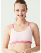 US Polo Assn Bustiera cu bretele incrucisate - cu logo - Roz pal