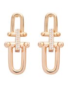 US Polo Assn Cercei drop cu cristale - Auriu rose