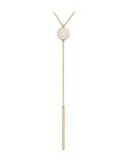 US Polo Assn Colier cu model in Y decorat cu cristale - Auriu