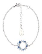 US Polo Assn Colier cu pandantive cu cristale - Albastru deschis/Argintiu