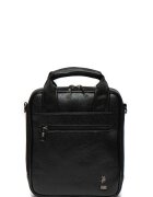 US Polo Assn Geanta crossbody de piele ecologica - cu aplicatie logo - Negru/Argintiu inchis