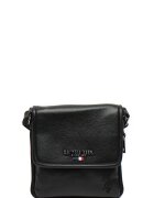 US Polo Assn Geanta crossbody de piele ecologica - Negru/Argintiu inchis