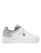 US Polo Assn Pantofi copii US Pollo Assn - 303233655 - Textil - Alb
