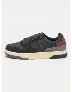 US Polo Assn Pantofi sport cu insertii din piele intoarsa - Bleumarin
