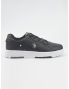 US Polo Assn Pantofi sport din piele ecologica cu model monograma - Negru stins
