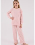 US Polo Assn Pijama cu pantaloni lungi - logo si striatii - Roz deschis