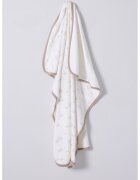 US Polo Assn Prosop de bumbac cu imprimeu - Gri deschis/Alb murdar