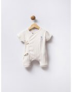 US Polo Assn Salopeta scurta cu logo brodat - Alb murdar