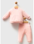 US Polo Assn Set de bluza de trening si pantaloni sport de bumbac - Roz deschis