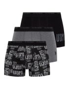 US Polo Assn Set de boxeri - 3 perechi - Negru/Gri melange