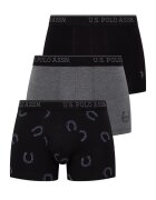 US Polo Assn Set de boxeri - 3 perechi - Negru/Gri melange