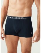 US Polo Assn Set de boxeri cu banda logo in talie - 3 perechi - Bleumarin