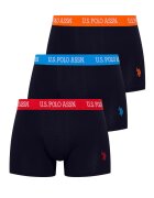 US Polo Assn Set de boxeri din amestec de bumbac - cu banda logo in talie - 3 perechi - Bleumarin