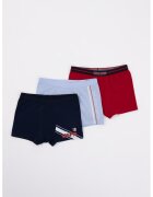 US Polo Assn Set de boxeri din amestec de bumbac cu logo - 3 piese - Rosu/Albastru pastel/Bleumarin